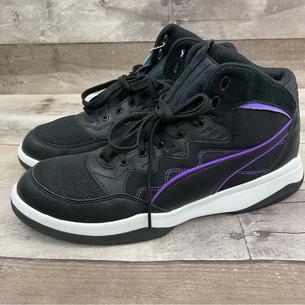 Puma Men's RB Payoff‎ Mesh High Top Sneaker Black Size 11